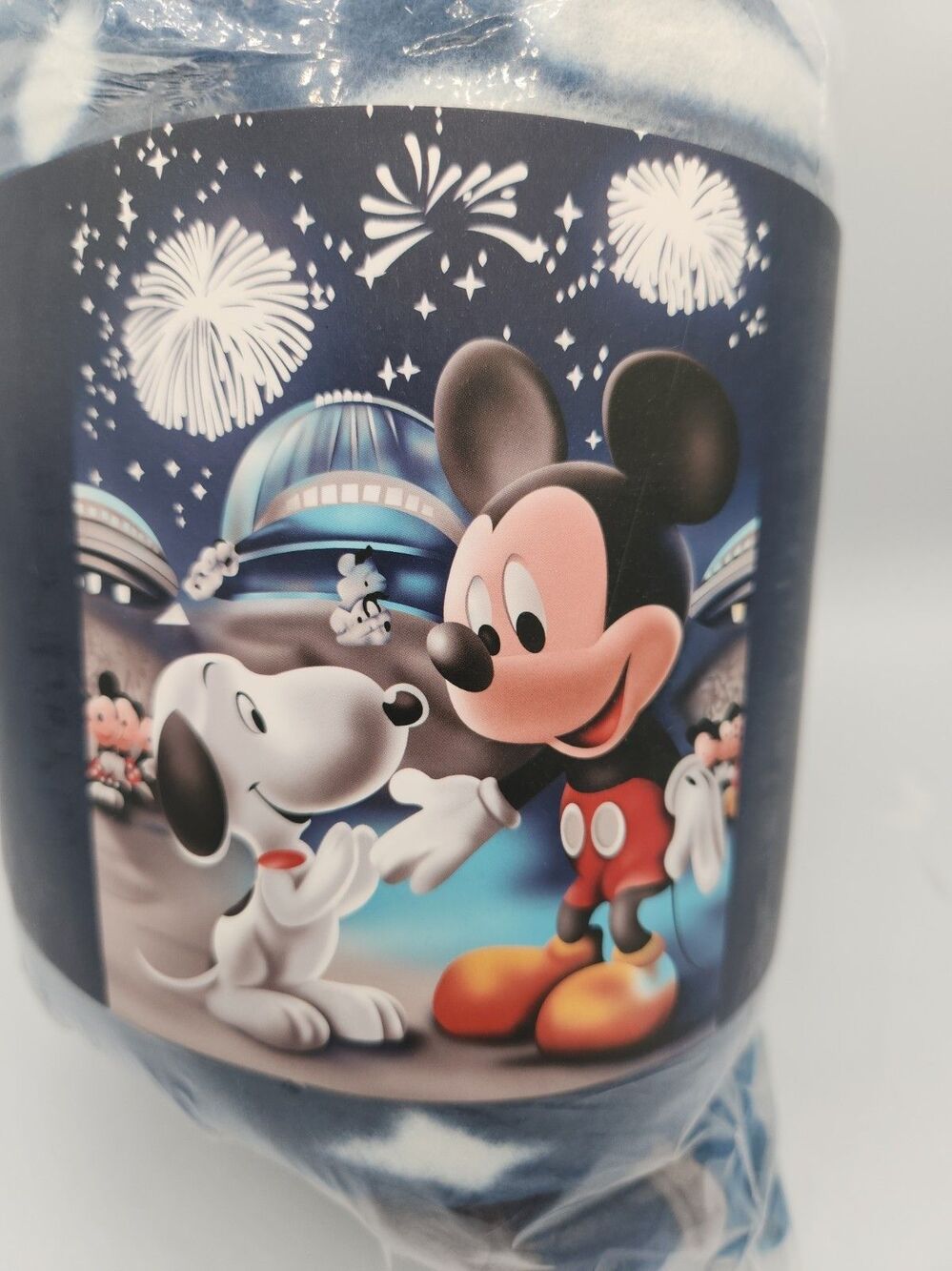 Mickey & Snoopy Fleece Throw Blanket NEW Sealed 100% Polyester